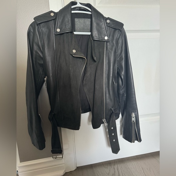 All Saints black leather jacket - great condition - Picture 2 of 4